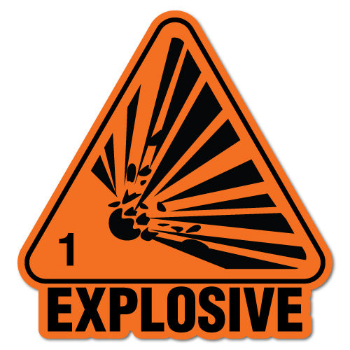 Explosive Danger Explosion Sticker