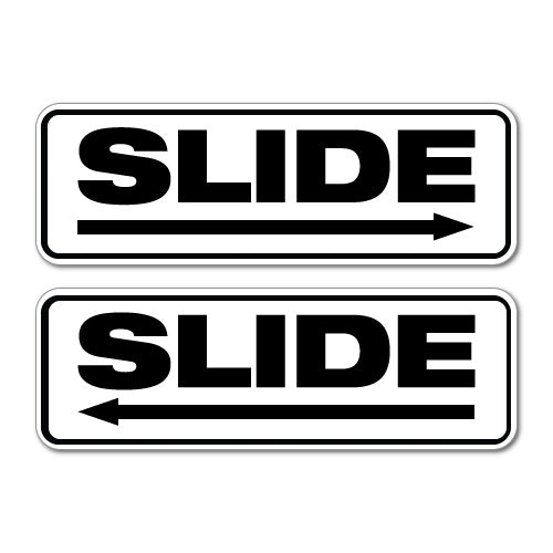 Slide Arrow Door Sign Sticker