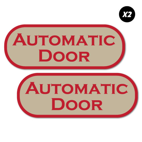 2X Automatic Door Sticker