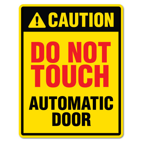 Do Not Touch Automatic Door Sticker