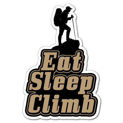 Eat Sleep Climb Mountain Outdoor Adventure Sticker