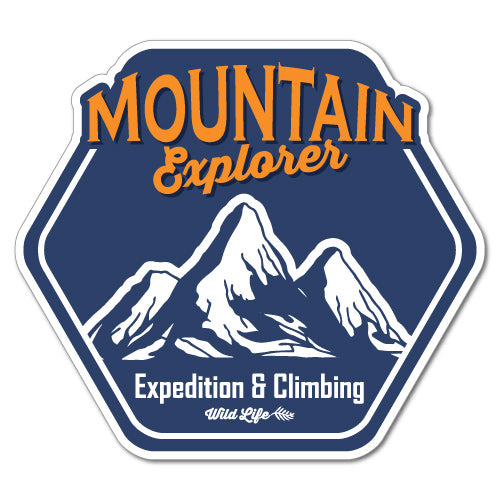 Mountain Explorer Climbing Outdoor Adventure Sticker