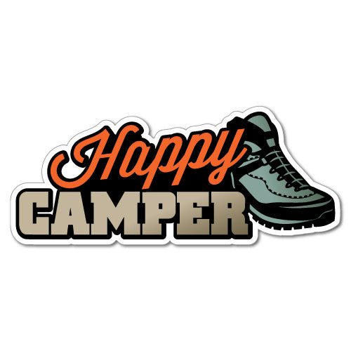 Happy Camper Outdoor Adventure 4X4 Caravan Sticker