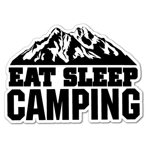 Eat Sleep Camping Adventure 4X4 Caravan Sticker