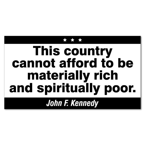 Jf Kennedy Quote Country American President Sticker