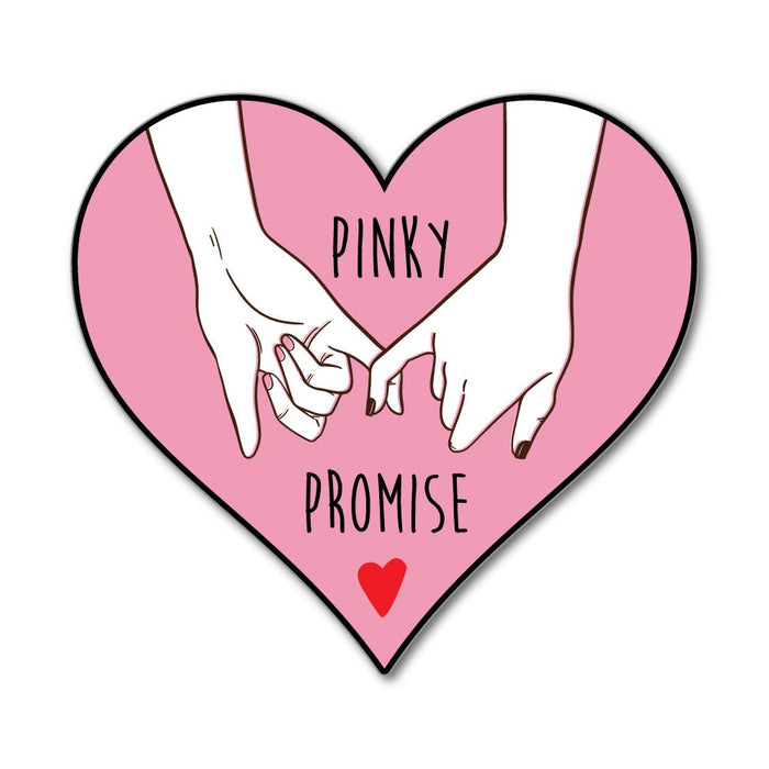 Pinky Promise Friendship Love Heart Forever Trust Car Sticker Decal