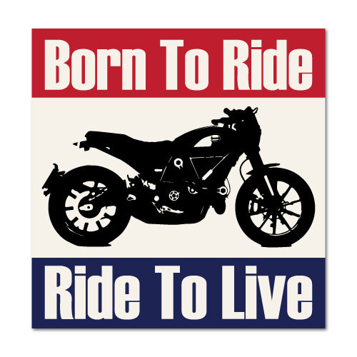 Born To Ride Vintage Motorbike Motorcycle Sticker | Motorbike Stickers ...