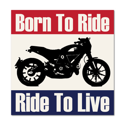 Born To Ride Vintage Motorbike Motorcycle Sticker