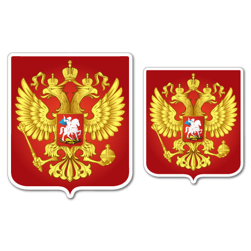2X Russian Federation Coat Of Arms Russia Sticker