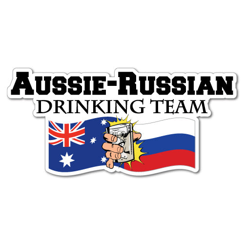 Aussie Russian Drinking Team Vodka Russia Sticker