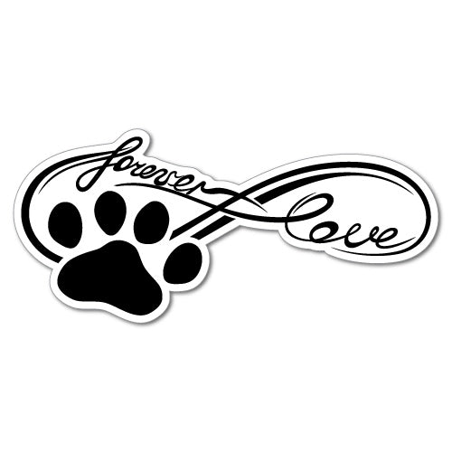 Love Forever Infinity Pet Paw Sticker