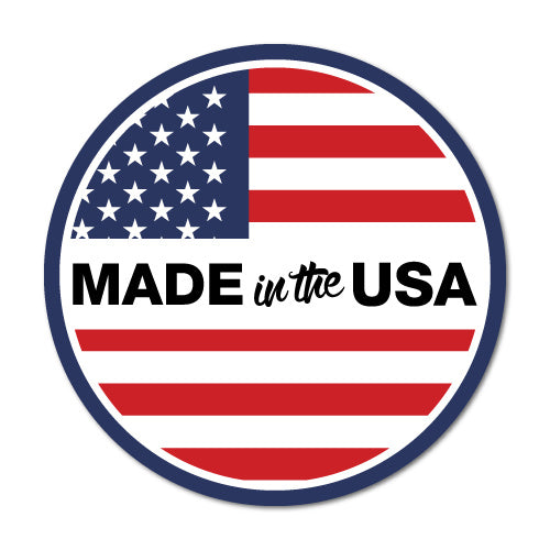 Made In The Usa Round Flag America Sticker