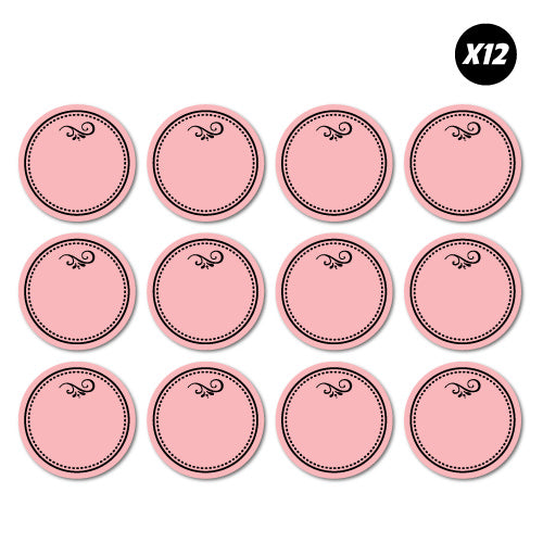 12X Pink Kitchen Pantry Organiser Labels Sticker | Kitchen Stickers ...