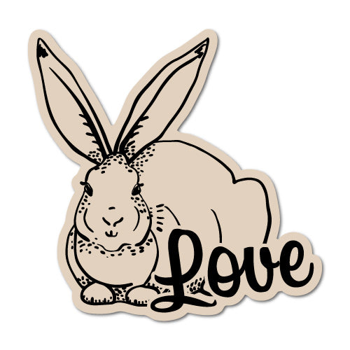 Rabbit Bunny Love Sticker | General Stickers - Sticker Collective