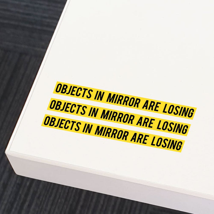 3X Objects In Mirror Sticker Decal
