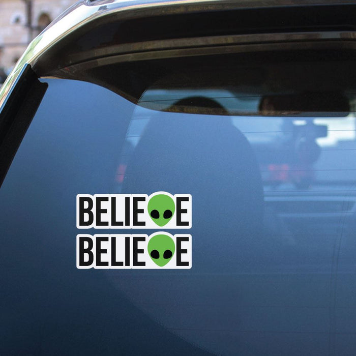 2X Believe In Aliens Sticker Decal