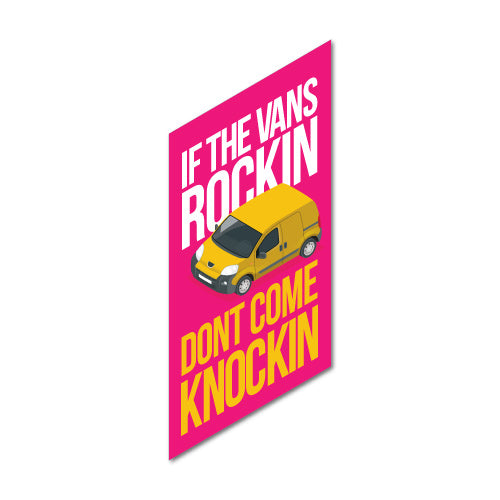 If The Vans Rocking Pink Sticker | Caravan Stickers - Sticker Collective