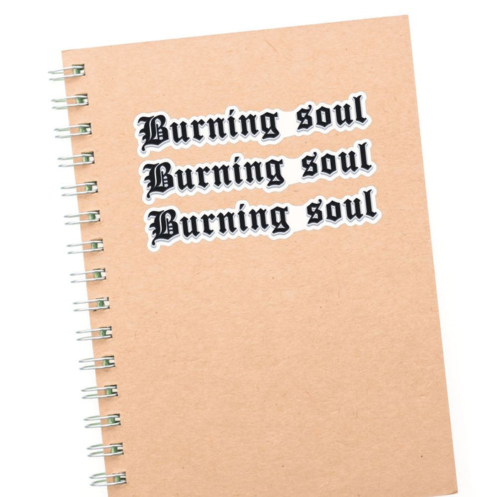 3X Burning Soul Sticker Decal