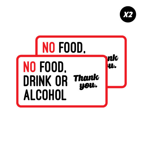 No Food, Drink Or Alcohol Sticker