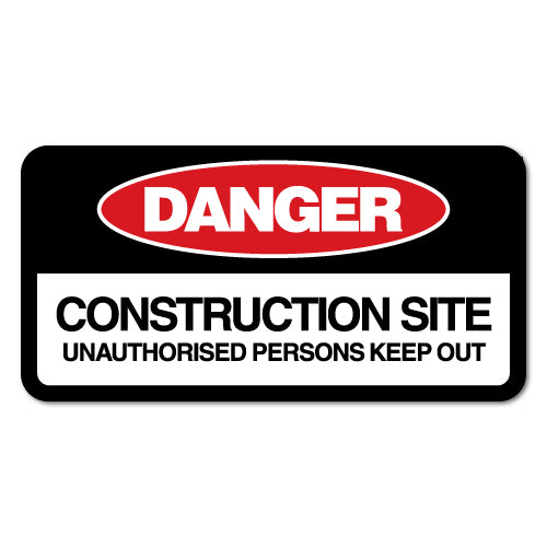 Construction Site No Entrance Sticker