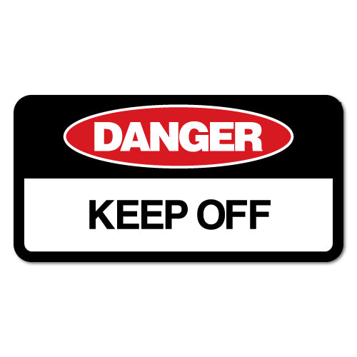 Keep Off Sticker | Danger Signs Stickers - Sticker Collective