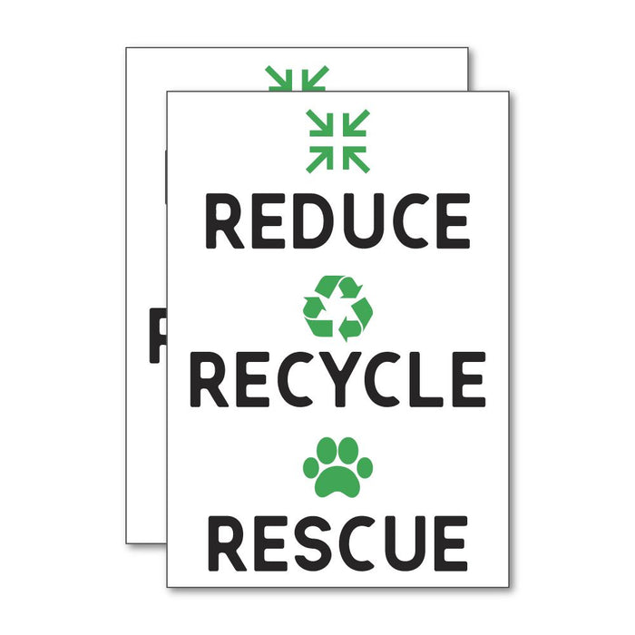 2X Reduce Recycle Rescue Sticker Decal