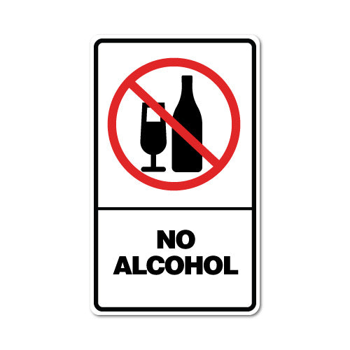No Alcohol Sticker