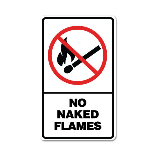 No Naked Flame Sticker