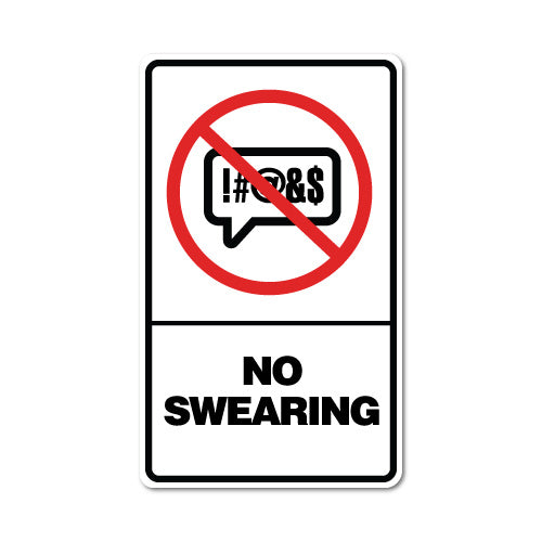 No Swearing Sticker