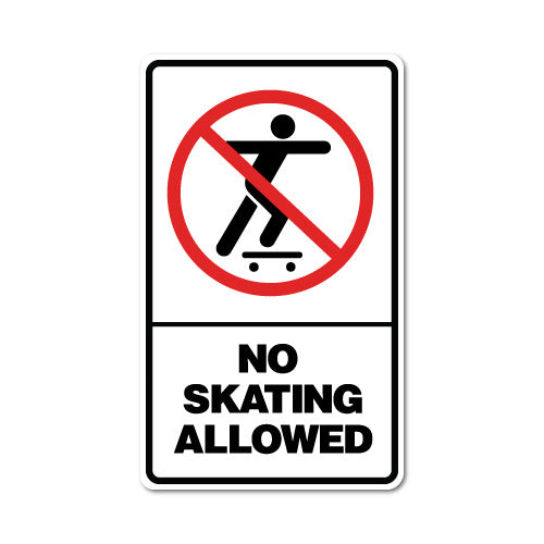 No Skateboarding Sticker
