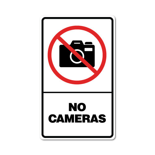 No Cameras Sticker