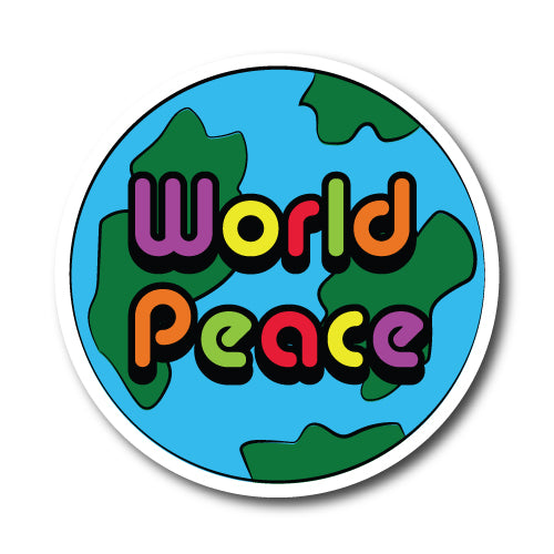 World Peace Colour Sticker
