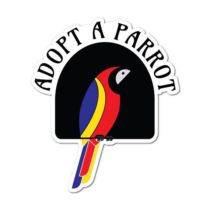 Adopt A Parrot Sticker Decal