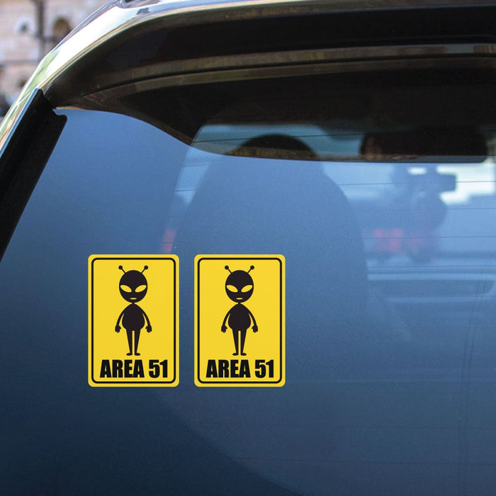 2X Area 51 Sign Sticker Decal