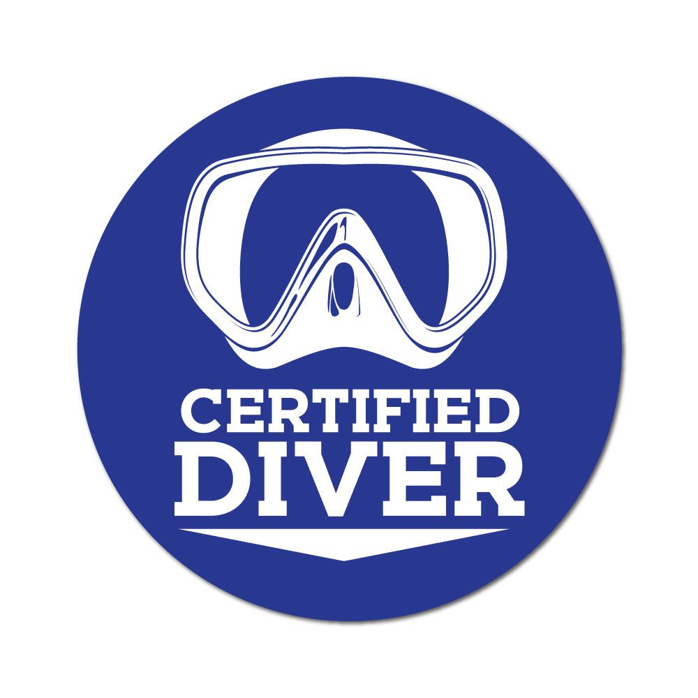 Certified Diver Sticker Decal | Sport Stickers - Sticker Collective