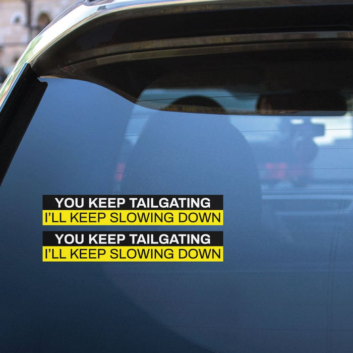 2X Slowing Down Sticker Decal