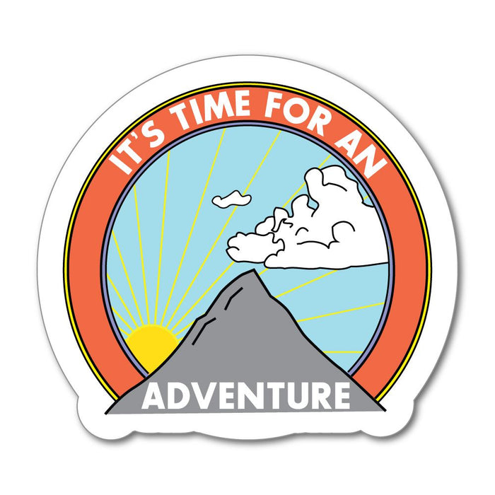 It's Time For An Adventure Explore Mountain Sunrise Sunset Travel Car Sticker Decal