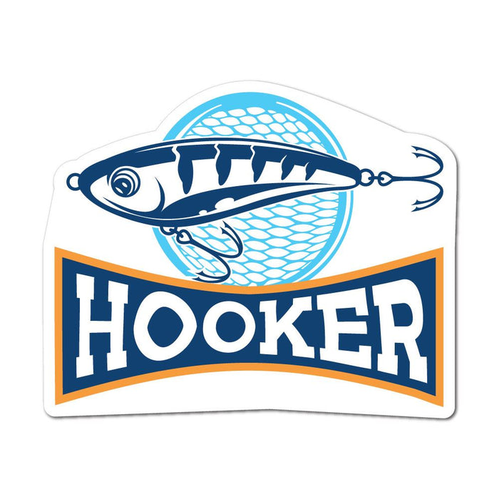 Hooker Sport Fishing Sticker Decal