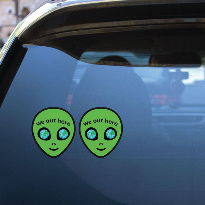 2X Alien Out Here Sticker Decal