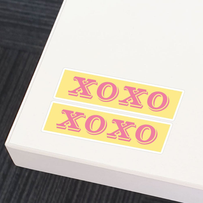2X Hugs And Kisses Xoxo Sticker Decal
