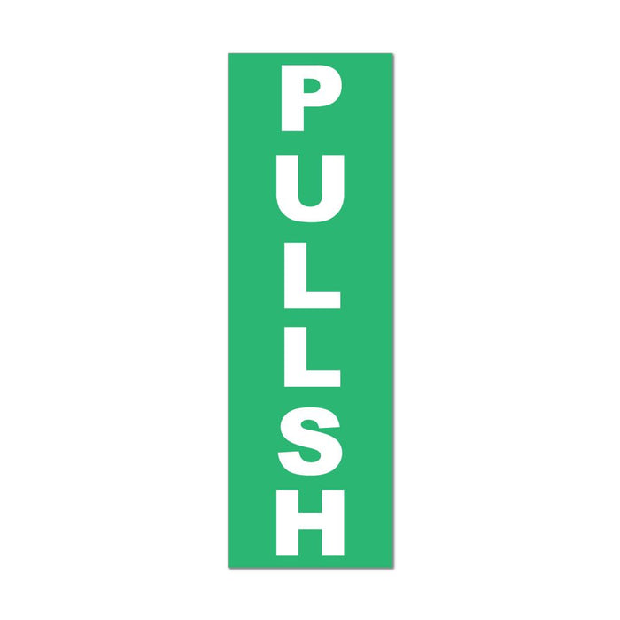 Door Sign Pull Push Joke Funny Prank Green Sign Warning Car Sticker Decal