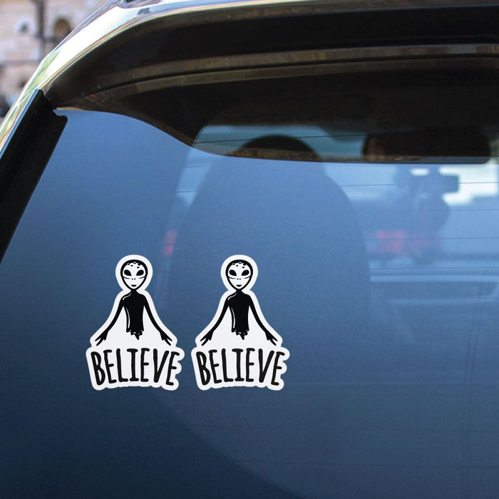 2X Believe In Aliens Sticker Decal