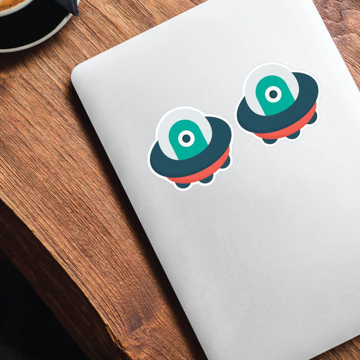 2X Alien Inside Ufo Sticker Decal