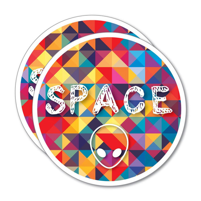 2X Space Alien Sticker Decal