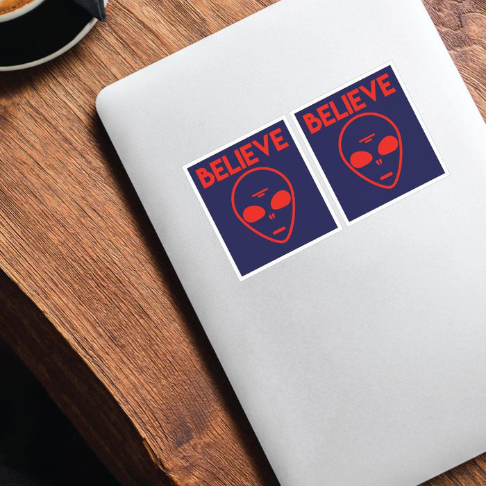 2X Believe In Aliens Sticker Decal