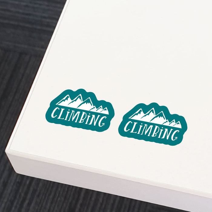 2X Mountain Climbing Sticker Decal