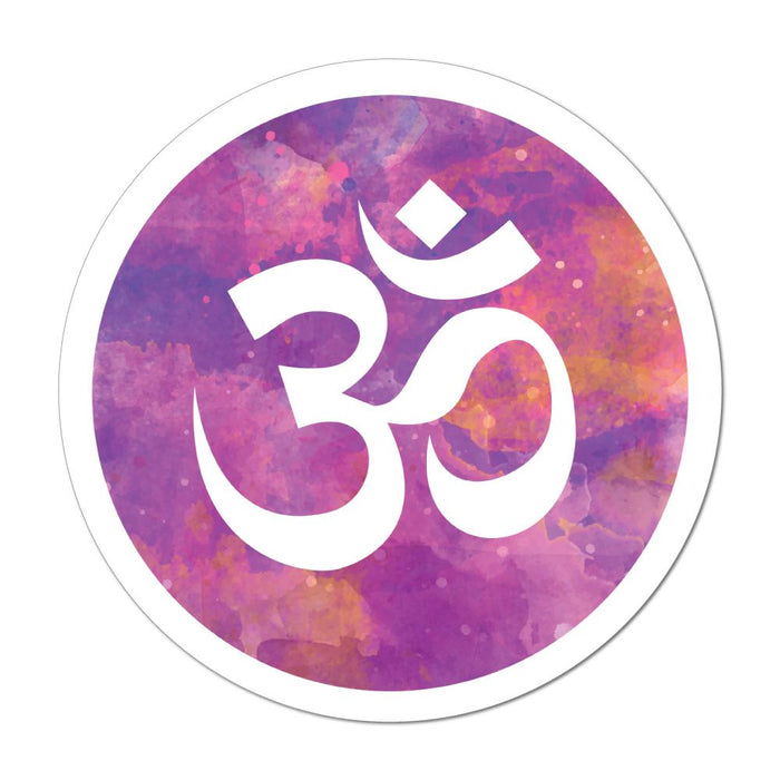 Watercolour Om Hippie Yoga Peace Buddhism Love Boho Car Sticker Decal