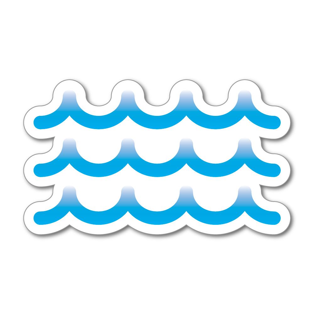 Waves Sticker Decal | Arts Stickers - Sticker Collective