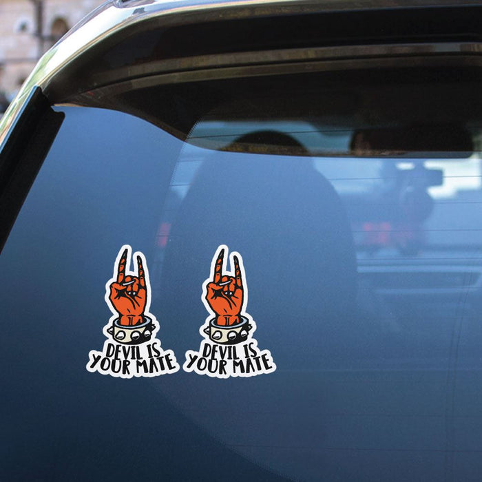 2X Devil Is Your Mate Sticker Decal