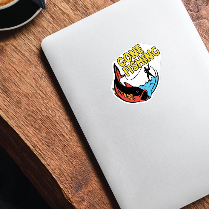 Gone Fishing Sticker Decal